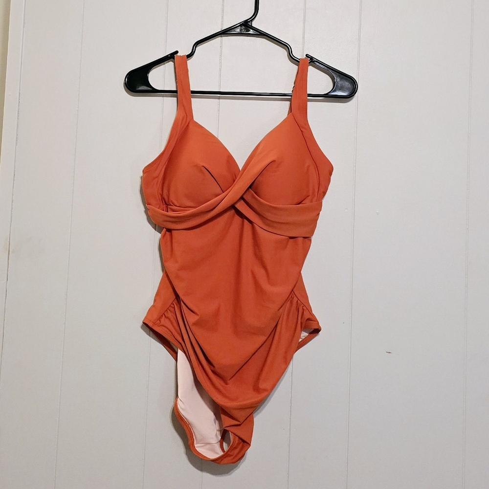 Vibrant Orange Swimsuit By Cupshe NEW* With Tags Size Large - Picture 3 of 11